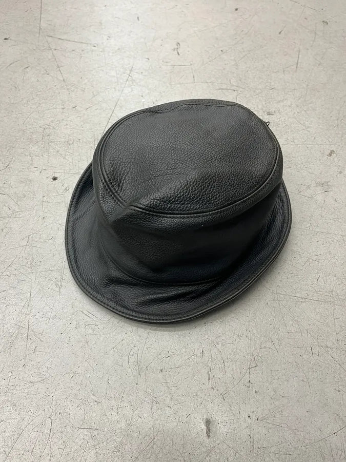 Jil Sander Black Leather Hat IbdRhrH 2