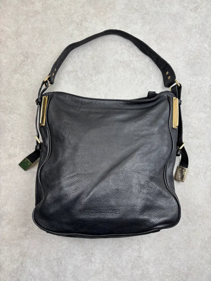 Jil Sander Black Leather Hobo Shoulder Bag DAsnuwg 0