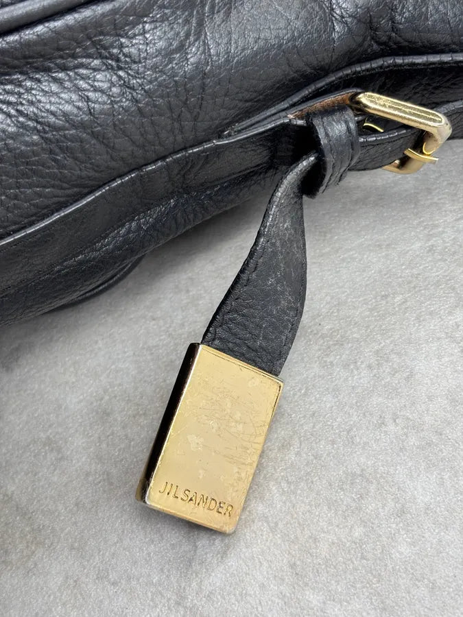 Jil Sander Black Leather Hobo Shoulder Bag DAsnuwg 15