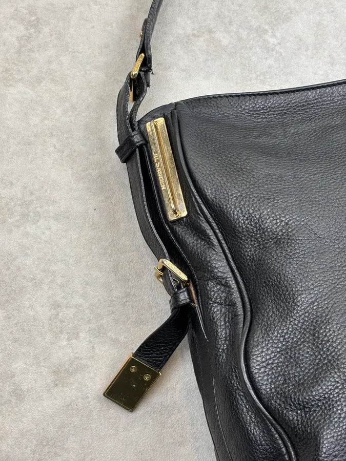 Jil Sander Black Leather Hobo Shoulder Bag DAsnuwg 4