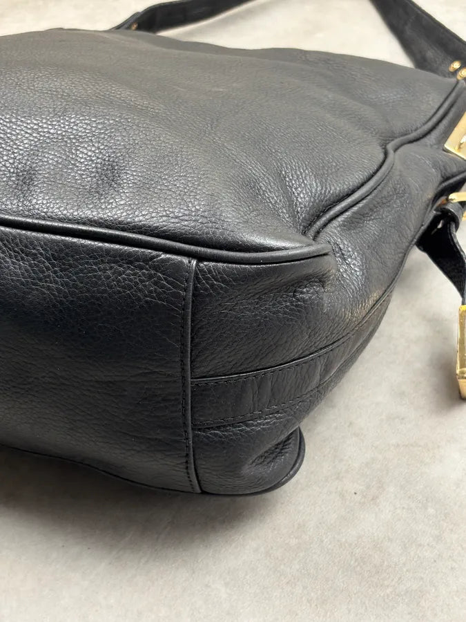 Jil Sander Black Leather Hobo Shoulder Bag DAsnuwg 12