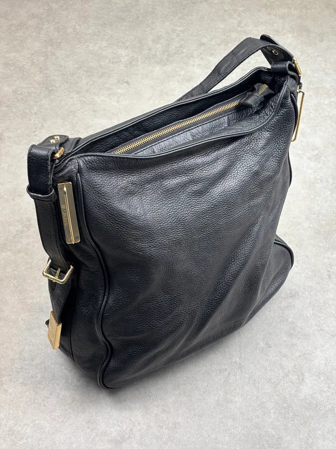 Jil Sander Black Leather Hobo Shoulder Bag DAsnuwg 1