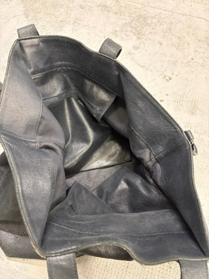 Jil Sander Black Leather Logo Tote Bag JcwgHXE 6