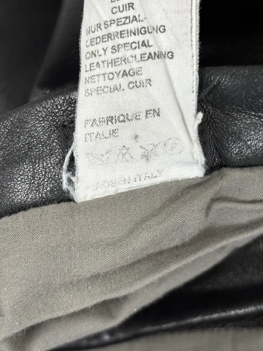 Jil Sander Black Leather Premium Biker Pants kIJJqKD 10