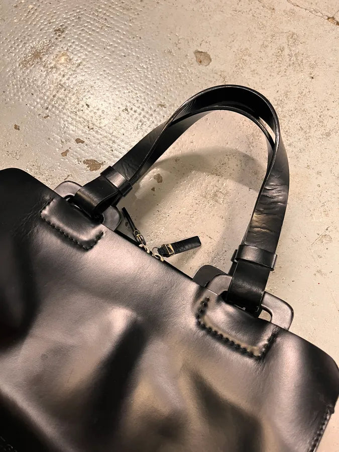 Jil Sander Black Pure Leather Handle Bag SIaSxjl 2