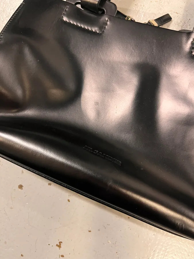 Jil Sander Black Pure Leather Handle Bag SIaSxjl 3