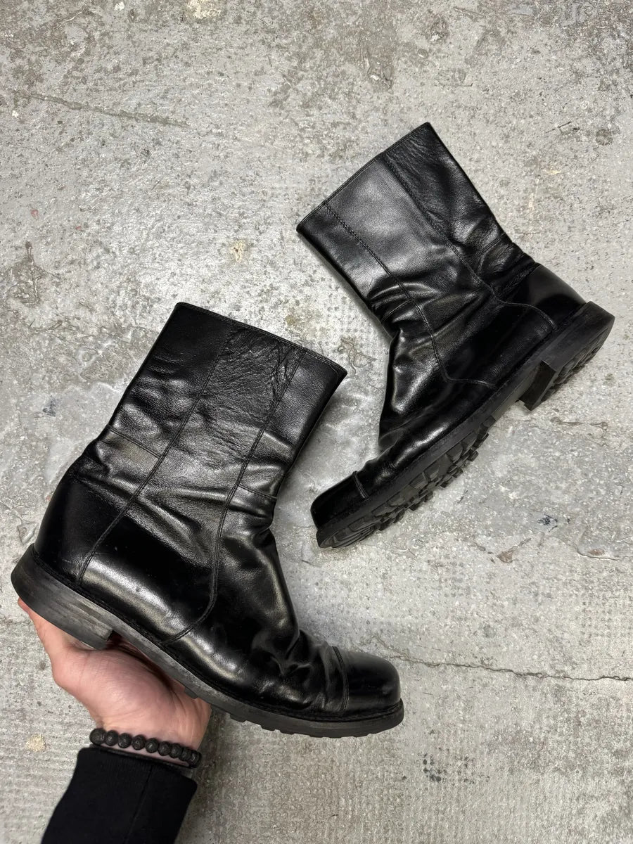Jil Sander Black Pure Leather Premium Boots ryFqDjo 0