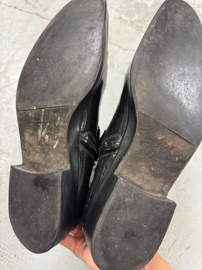 Jil Sander Black Satin Leather Boots ToclDMB 5