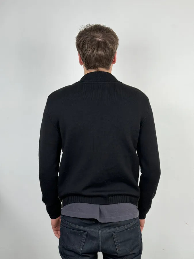 Jil Sander Black Wool & Grey Leather Jacket MJFqOLl 2