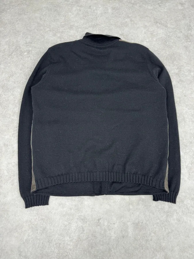 Jil Sander Black Wool & Grey Leather Jacket MJFqOLl 6