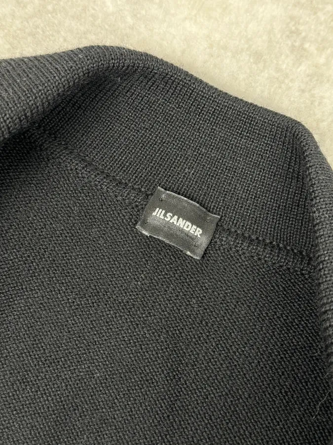 Jil Sander Black Wool & Grey Leather Jacket MJFqOLl 8