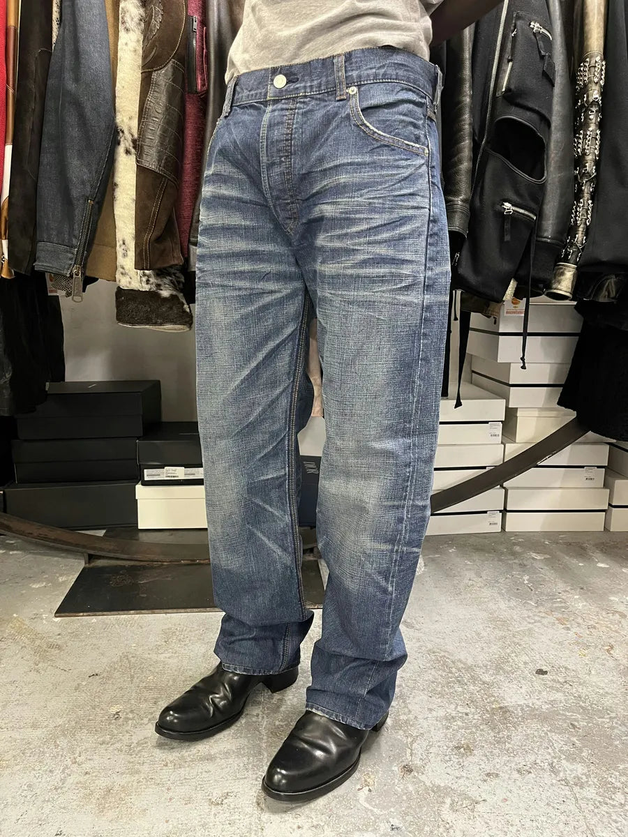 Jil Sander Blue Faded Denim Regular Jeans QRnPdZh 3
