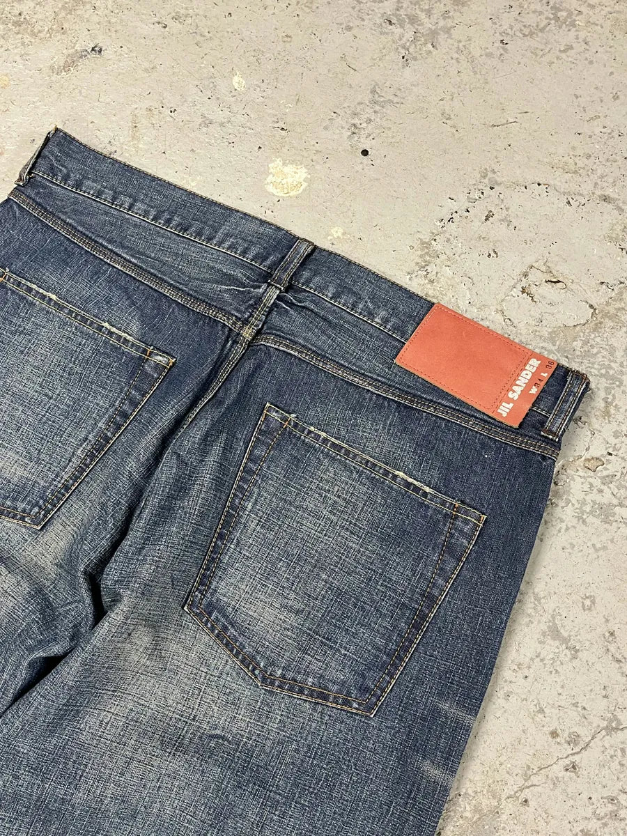 Jil Sander Blue Faded Denim Regular Jeans QRnPdZh 9