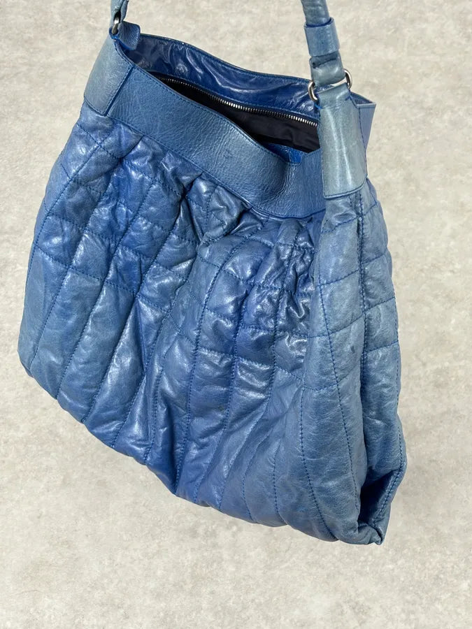 Jil Sander Blue Leather Handle Bag yqkdLws 8