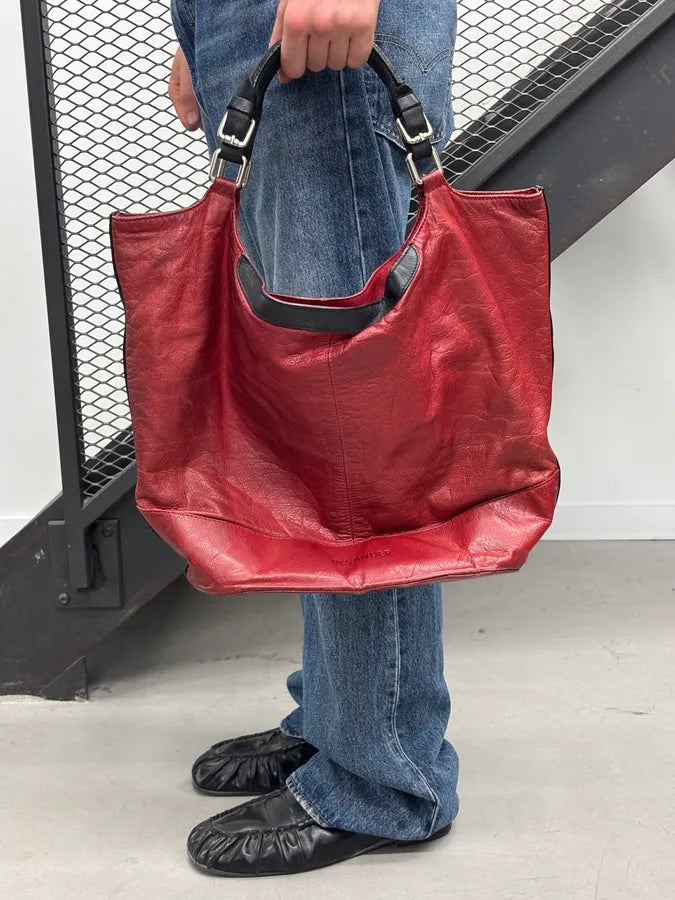 Jil Sander Bordeaux Leather Handle Bag bIrvqMi 1