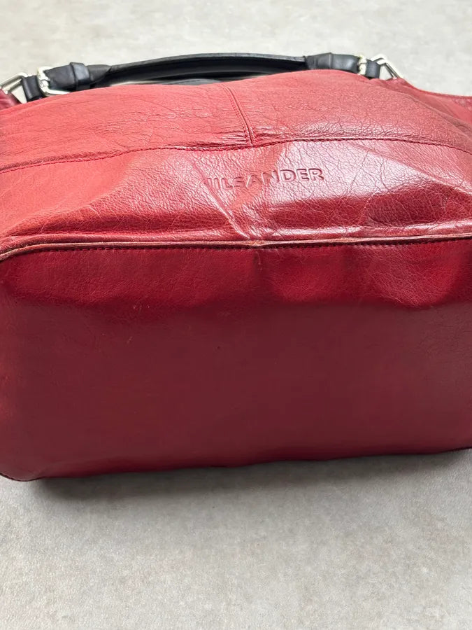 Jil Sander Bordeaux Leather Handle Bag bIrvqMi 9
