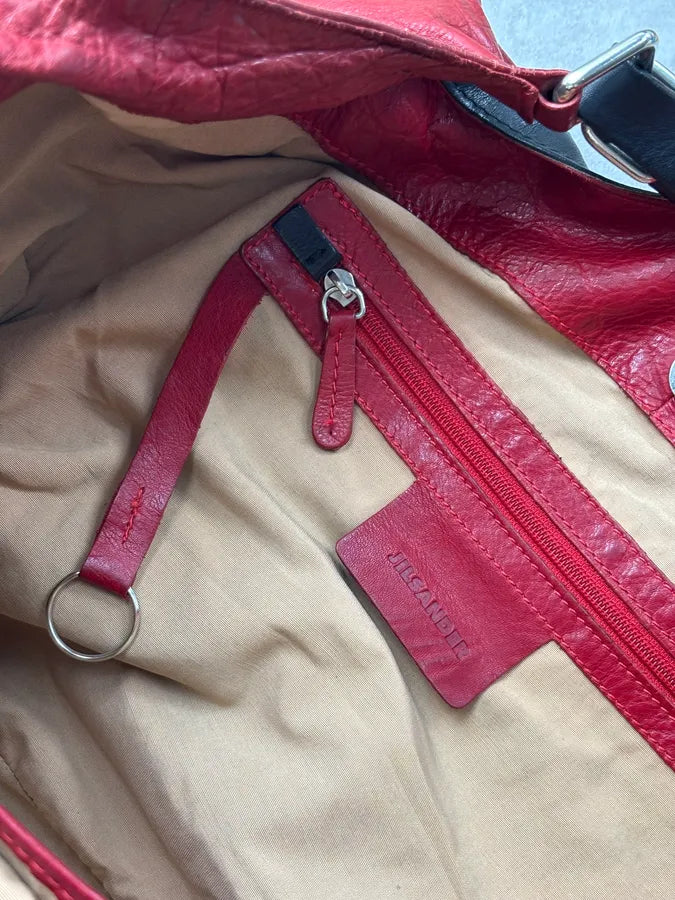 Jil Sander Bordeaux Leather Handle Bag bIrvqMi 15