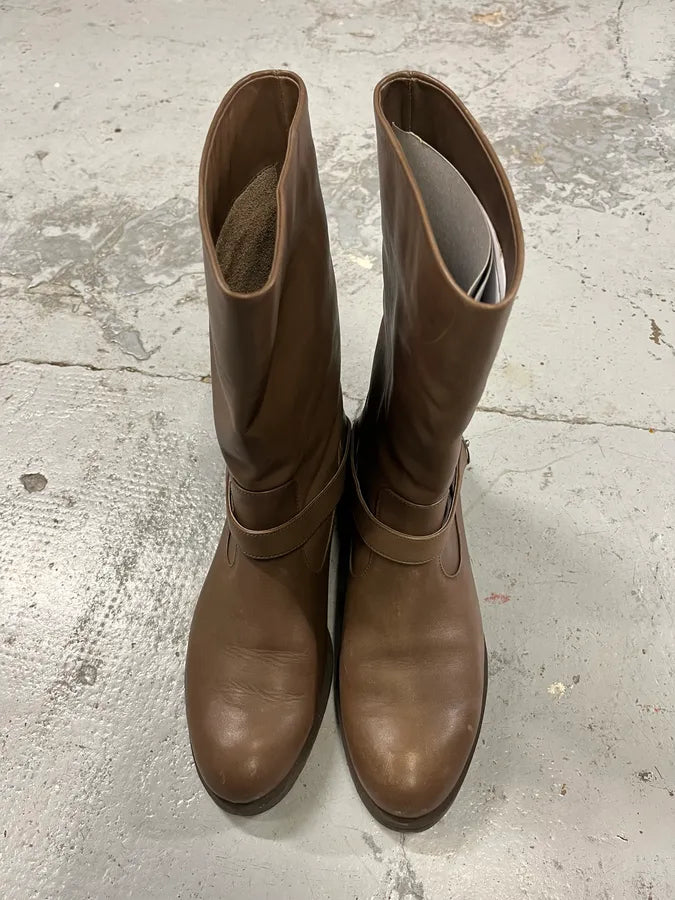 Jil Sander Brown Leather Ankle Boots ecQhclR 1