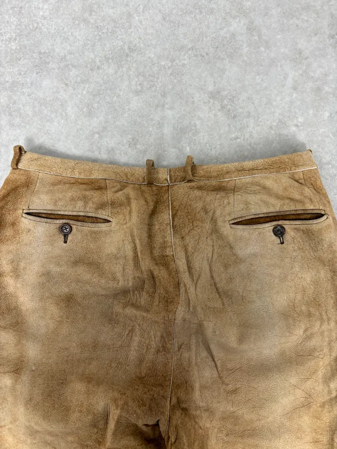 Jil Sander Brown Leather Classy Pants hvhRNOQ 6