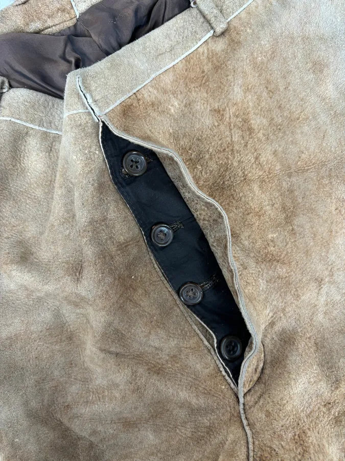 Jil Sander Brown Leather Classy Pants hvhRNOQ 7
