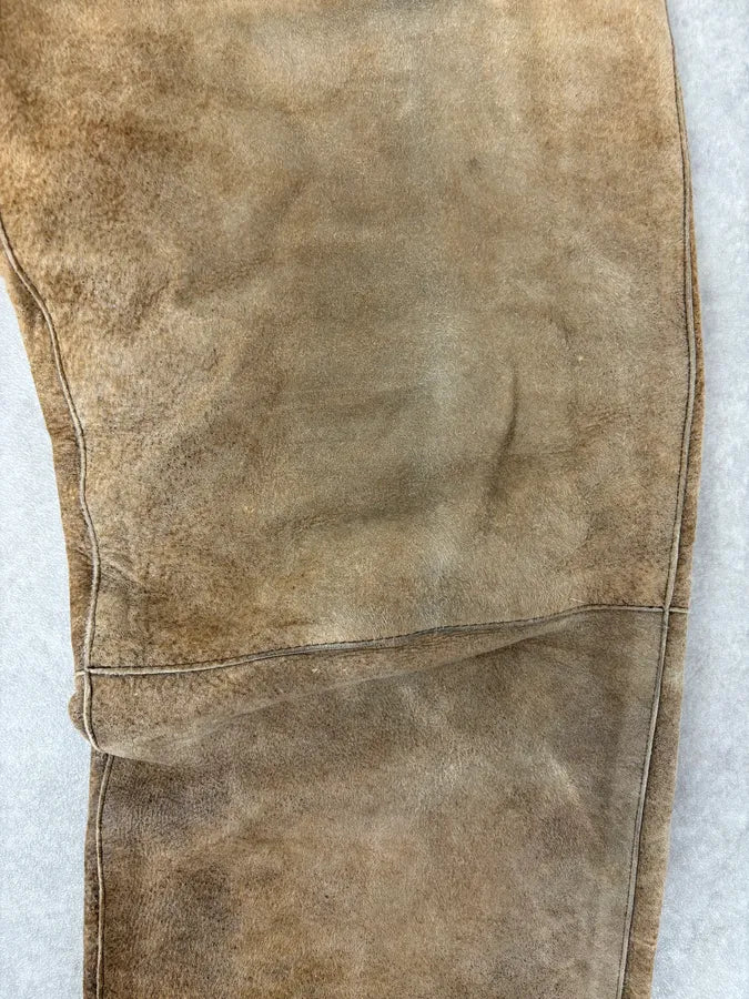 Jil Sander Brown Leather Classy Pants hvhRNOQ 9