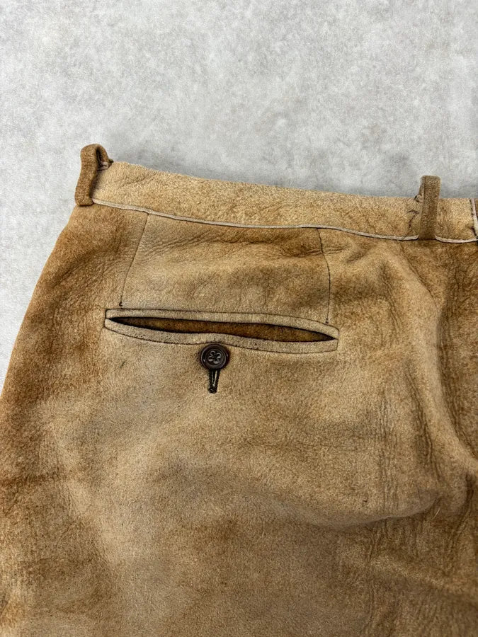 Jil Sander Brown Leather Classy Pants hvhRNOQ 11