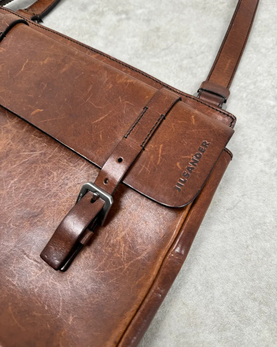 Jil Sander Brown Leather Handle Bag yzjpqAw 4