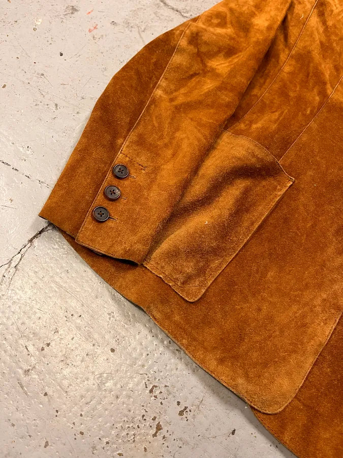 Jil Sander Brown Suede Leather Blazer Jacket ZceLDuD 5