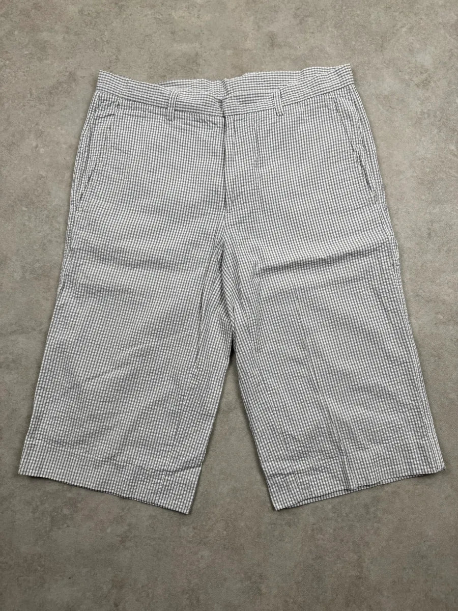 Jil Sander Checkered Blue & White Shorts sjrMbZz 0