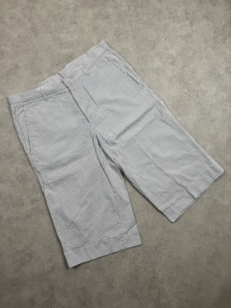 Jil Sander Checkered Blue & White Shorts sjrMbZz 1