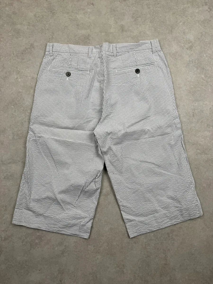 Jil Sander Checkered Blue & White Shorts sjrMbZz 2