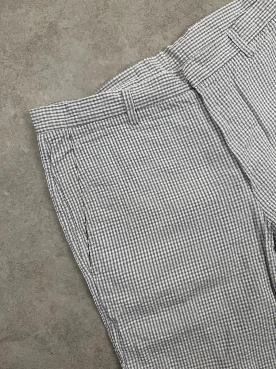 Jil Sander Checkered Blue & White Shorts sjrMbZz 3