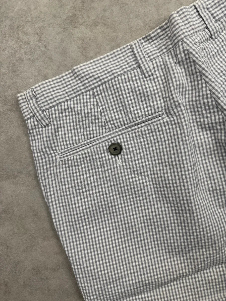 Jil Sander Checkered Blue & White Shorts sjrMbZz 4
