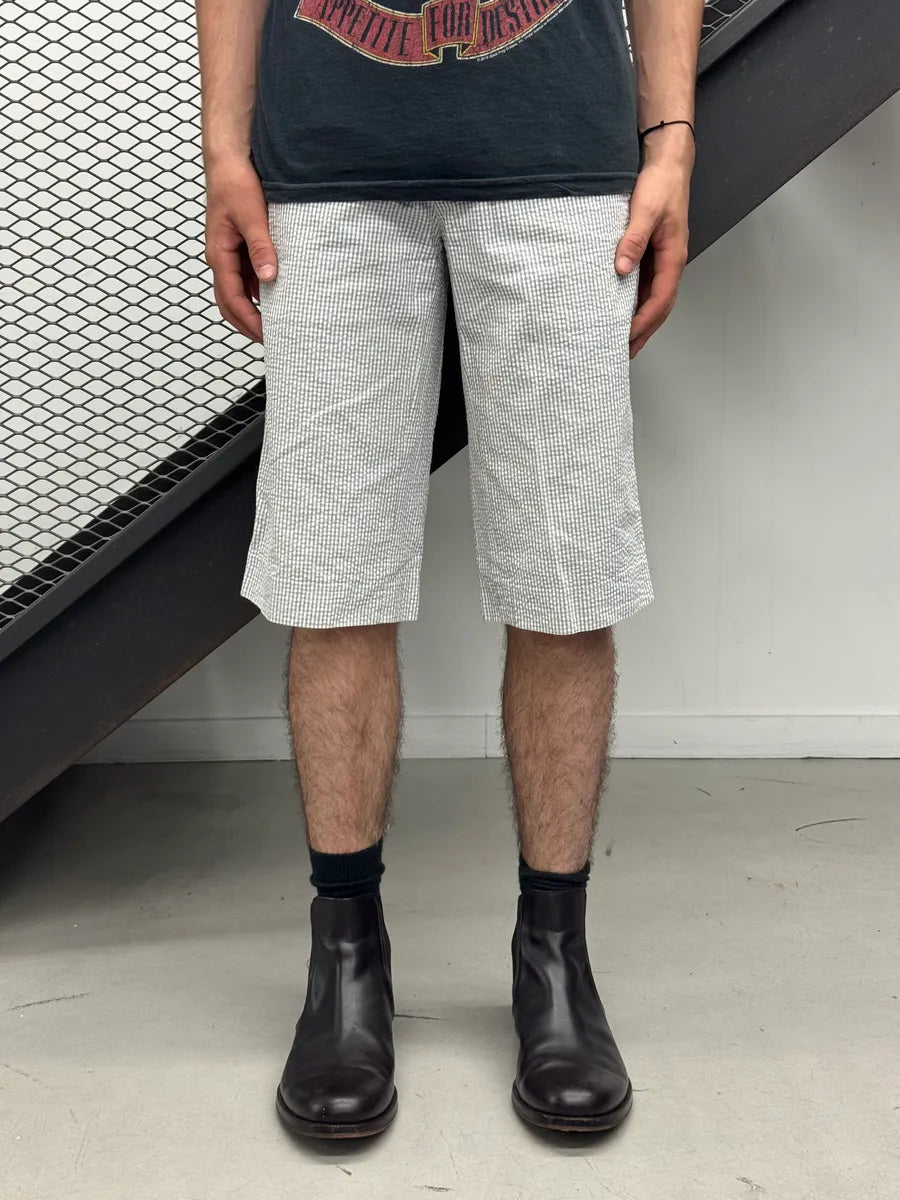 Jil Sander Checkered Blue & White Shorts sjrMbZz 7