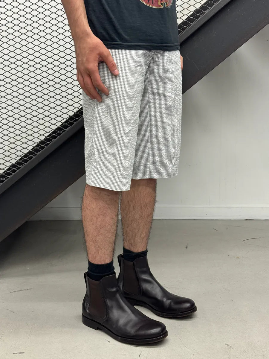 Jil Sander Checkered Blue & White Shorts sjrMbZz 8