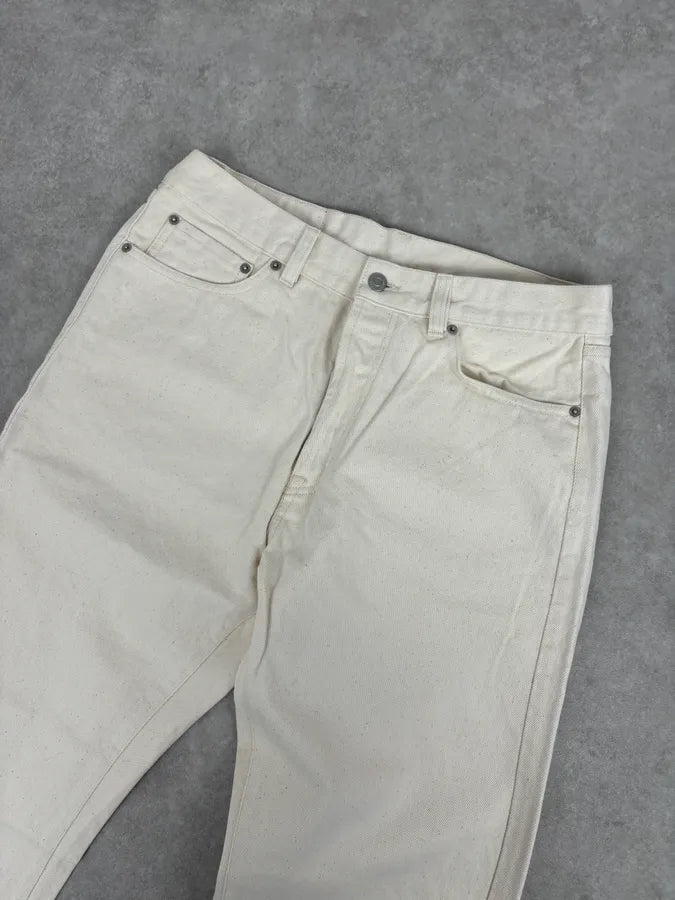 2010s Jil Sander Creamy Beige Straight Denim Jeans jaBIRvH 4
