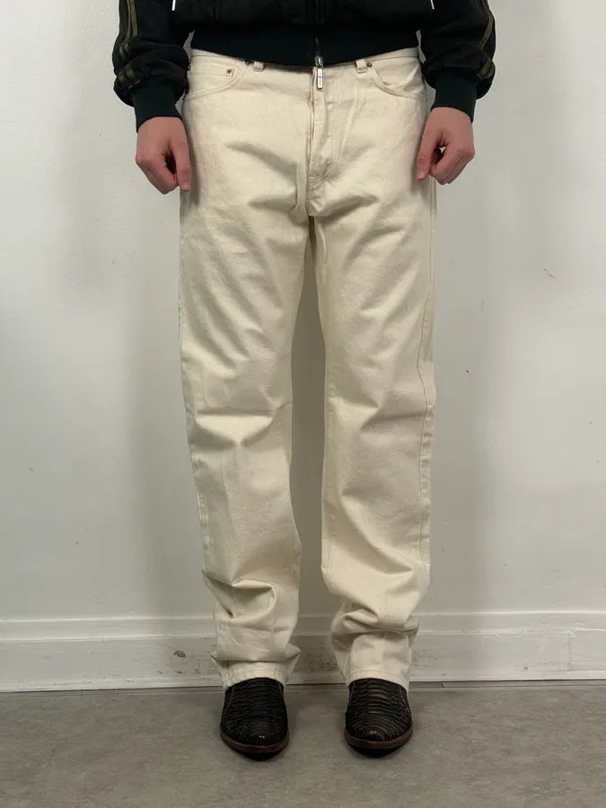 2010s Jil Sander Creamy Beige Straight Denim Jeans jaBIRvH 1
