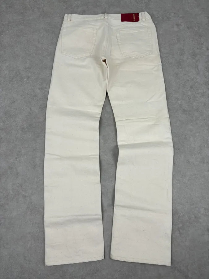 2010s Jil Sander Creamy Beige Straight Denim Jeans jaBIRvH 5