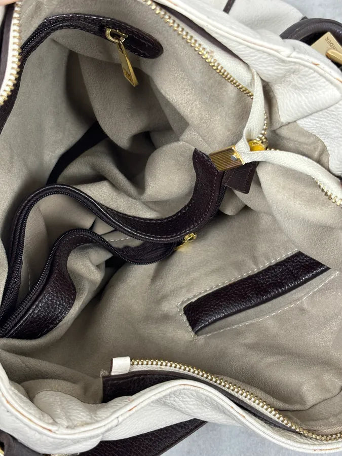 Jil Sander Creamy White Leather Handle Bag UeEEYvv 7