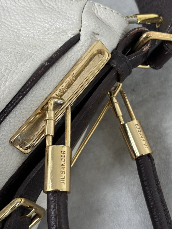 Jil Sander Creamy White Leather Handle Bag UeEEYvv 11