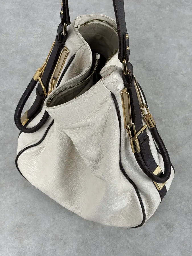 Jil Sander Creamy White Leather Handle Bag UeEEYvv 9