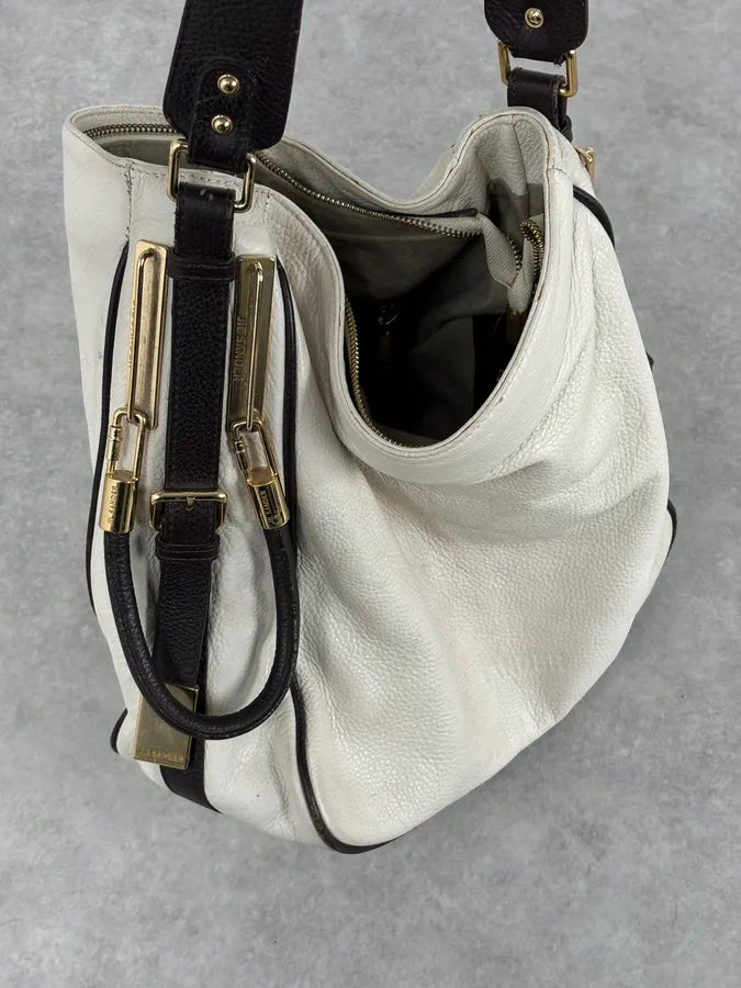 Jil Sander Creamy White Leather Handle Bag UeEEYvv 8