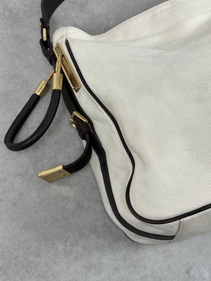 Jil Sander Creamy White Leather Handle Bag UeEEYvv 3