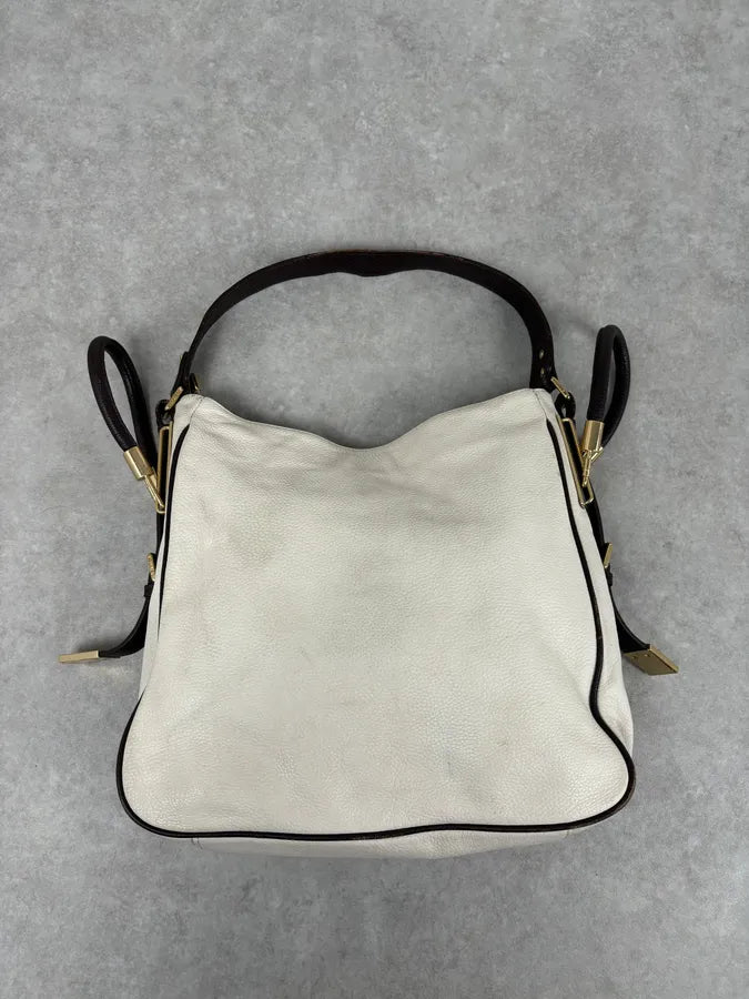 Jil Sander Creamy White Leather Handle Bag UeEEYvv 4