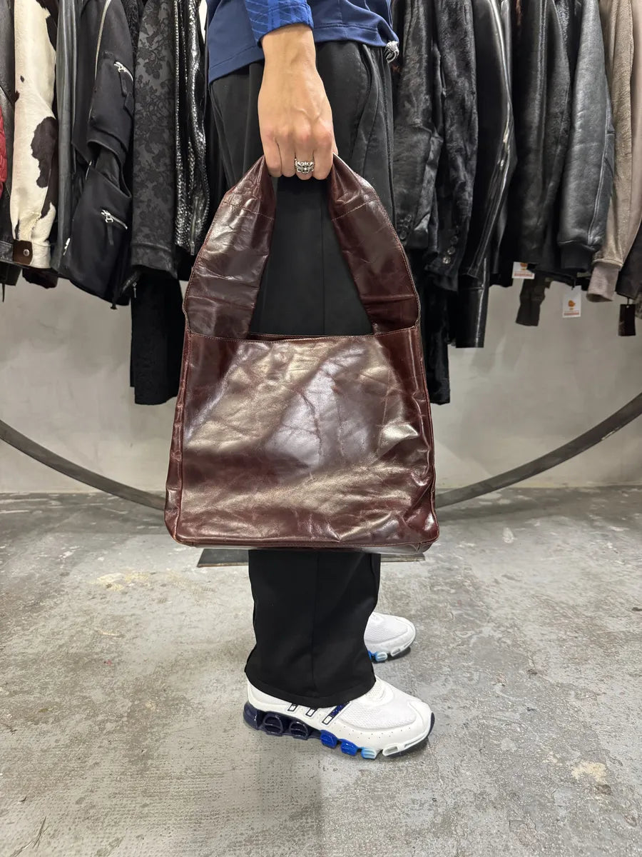 Jil Sander Eroded Brown Leather Bag (OS) DsFTake 1
