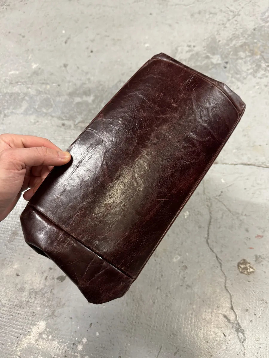 Jil Sander Eroded Brown Leather Bag (OS) DsFTake 4