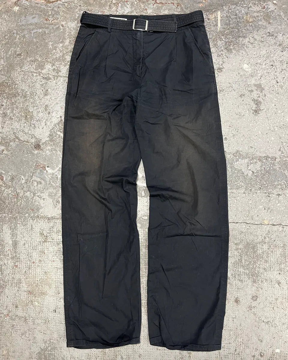 Jil Sander Faded Black Soft Belted Pants (S/M) BXJrAIe 0