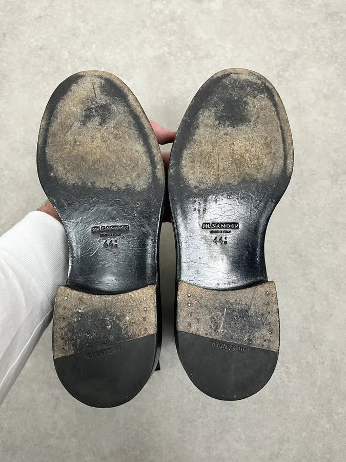 Jil Sander Green Classy Leather Chelsea Boots WLsuIPS 6