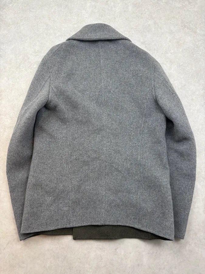 SS2013 Jil Sander Grey Wool Peacoat Caban XxkhCyw 5