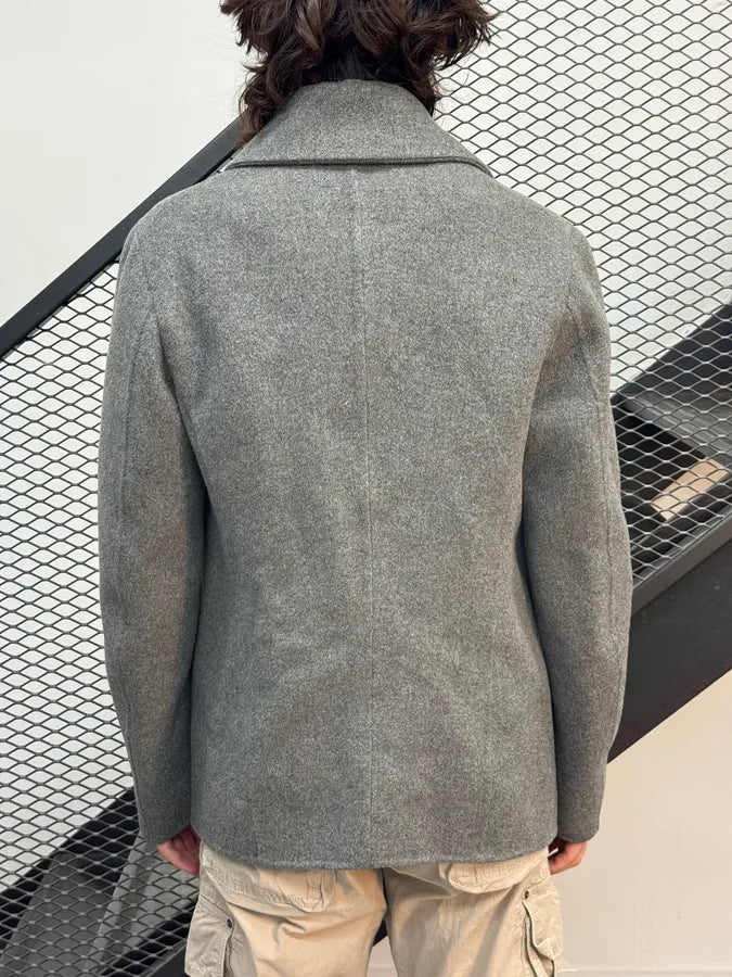 SS2013 Jil Sander Grey Wool Peacoat Caban XxkhCyw 1